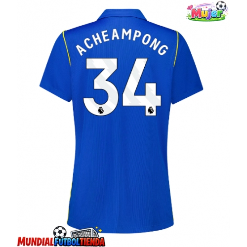 Camiseta Chelsea Josh Acheampong #34 Primera Equipación Replica 2026-27 para mujer mangas cortas